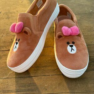 Skechers Line Friends Choco Teddy Bear Plush Pal Sneakers